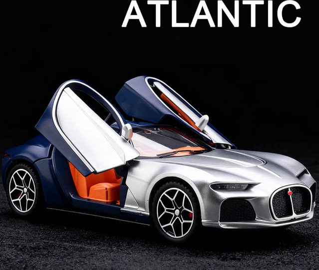 MAKEDA Atlantic Bolide, Spielzeug Auto, Maßstab 1:32, Metall, Blau - Bild 1