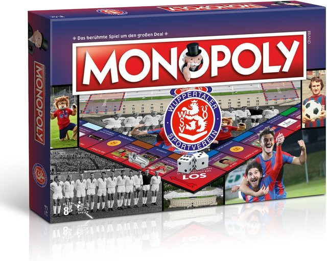 Hasbro Monopoly Wuppertaler SV WSV Fußball, Brettspiel, ab 8 Jahren - Bild 1