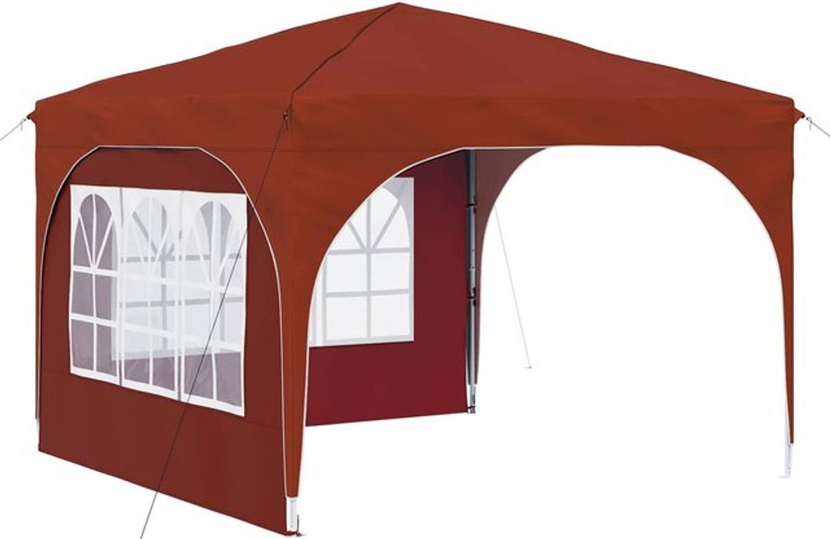 Pop-up Partyzelt vidaXL in Terrakotta, B/T/H: 290 x 290 x 245 cm - Bild 1