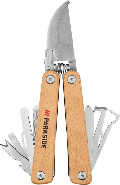 PARKSIDE Garten-Multi-Tool HG13011 Fan Edition 8-in-1 aus Edelstahl und Holz - Bild 1