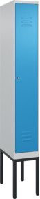 C+P Spind Classic PLUS Garderobenschrank aus Stahl mit 1 Abteil, Zylinderschloss und 3 Garderobenhaken, H x B x T: 212 x 30 x 50 cm - Bild 1