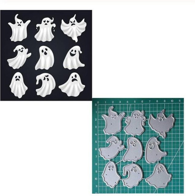 Halloween Metall Stanzformen in Silber für Scrapbooking und Papierhandwerk - Bild 1