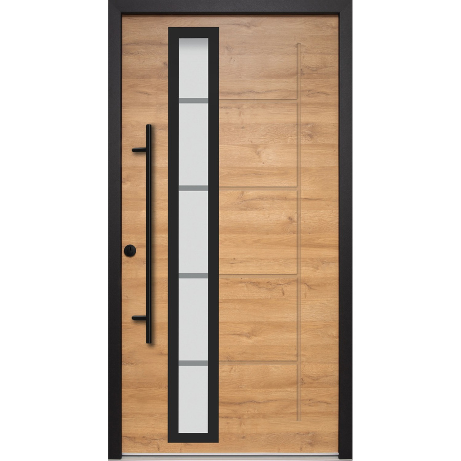 Splendoor Sicherheitshaustür Thermospace Paris Prime RC2 in Braun oder Schwarz mit Glaseinsatz, B: 100 cm, H: 210 cm - Bild 2