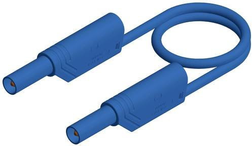 Hirschmann Test & Measurement MLS WS 200/1 Sicherheits-Messleitung mit 4mm Lamellenstecker in Blau, Länge: 2,00 m - Bild 1
