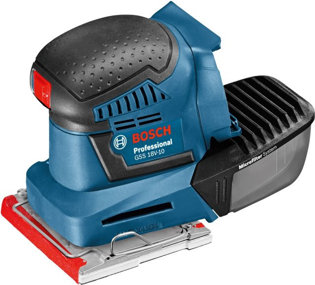 Bosch Professional Akku-Schwingschleifer GSS 18V-10 Solo in Blau und Schwarz - Bild 1