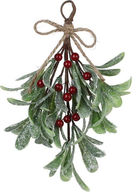 Tooarts Künstliche Mistel Dekoration in Grün für Weihnachten - Bild 1