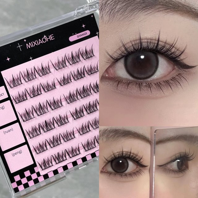 Mixiaohe Wimpern, 36 Cluster, Natürlich - Bild 1