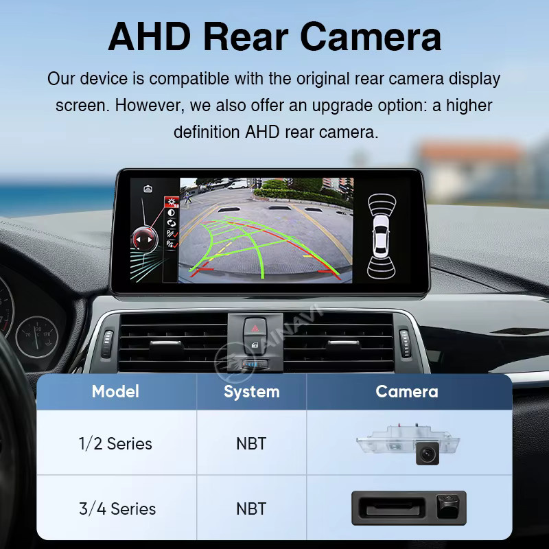 AINAVI Autoradio mit Android Auto und Wireless CarPlay für BMW 1er 2er 3er 4er Serie, Full HD 2400*900 IPS Touchscreen, Schwarz - Bild 4
