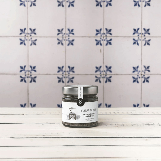 Deligreece Fleur de Sel mit Olivenholz geräuchert mild 160 g - Bild 1