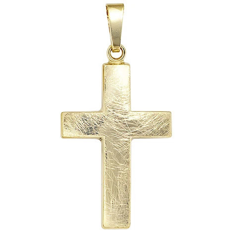 Colfem Anhänger Kreuz, 333 Gold, Gelbgold, Unisex - Bild 1