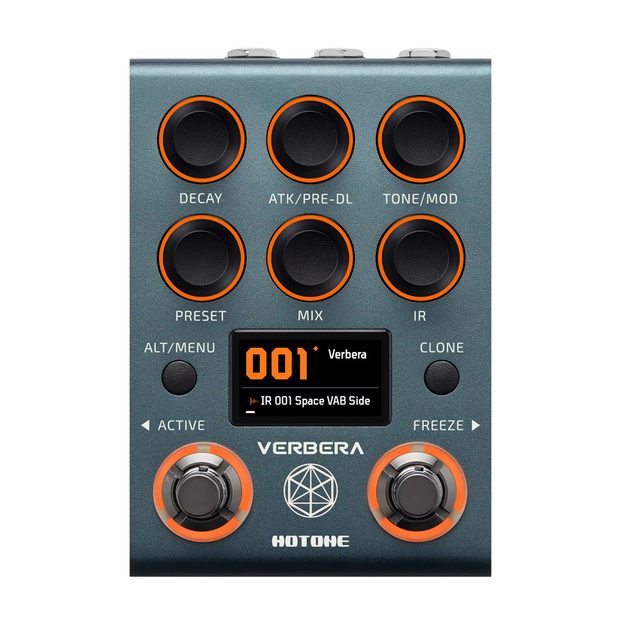 HOTONE Verbera Convolution IR Reverb Effektpedal für Akustikgitarre, Synthesizer und Gesang - Bild 5
