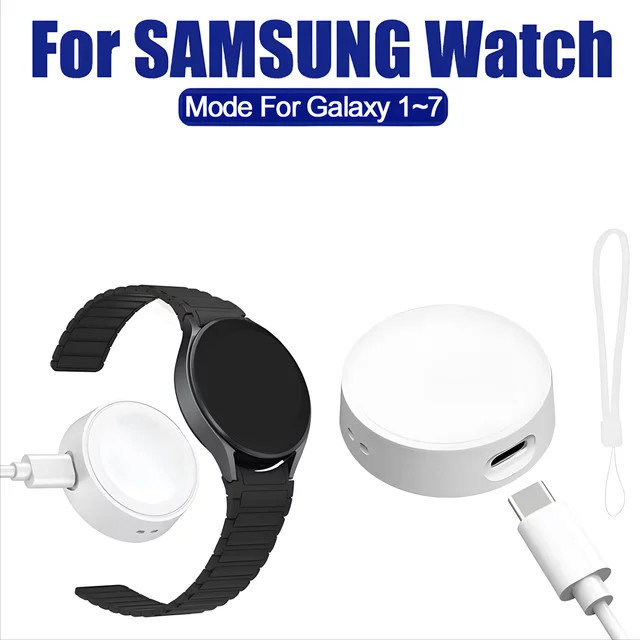 Samsung Magnetisches Kabelloses Ladegerät mit USB-C Anschluss für Galaxy Watch 7, 6, 5, 4, 3 und Ultra - Bild 1