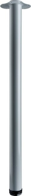 Hettich Tischbein in Aluminium-Optik matt Silber inklusive Montageplatte, Durchmesser: 6 cm, Höhe: 90 cm - Bild 1