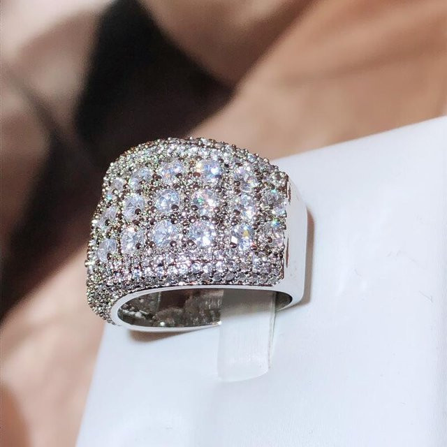 Seiko Zirkonring, Silber, Kupfer, Damen, Ringgröße 10 - Bild 1