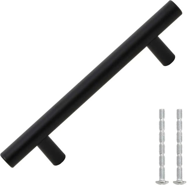 vidaXL Möbelgriffe Set aus Edelstahl in Schwarz Matt, 10 Stück, Länge: 96 mm - Bild 1