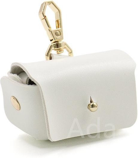 Personalisierte Ringbox für den Heiratsantrag mit Hundehalsband aus Leder in Silber und Weiß mit individuellen Initialen - Bild 1
