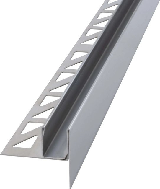 Dalsys Gefällekeil zur Glasaufnahme in Edelstahl Silber matt, Breite: 98 cm, Höhe: 1,9 cm - Bild 1