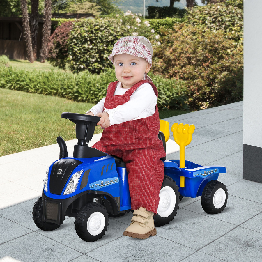 HOMCOM Kinderauto, Rutscherfahrzeug, Blau, Kunststoff, Metall, ab 1 Jahr - Bild 2