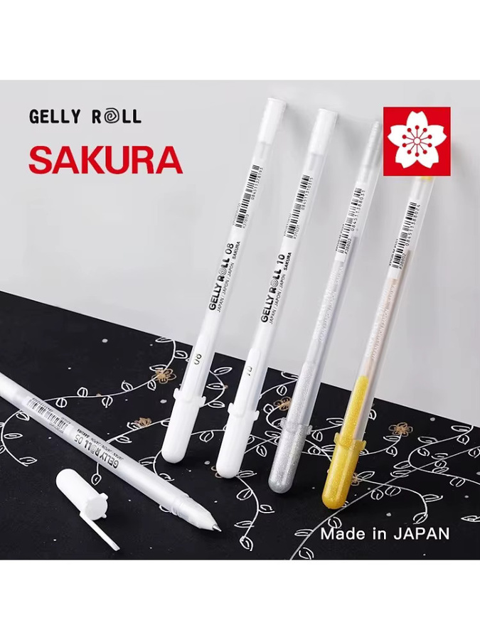 Sakura Gelly Roll Gelstifte in Weiß, leuchtende Gel-Tintenstifte für Skizzen und Highlights, 3 bis 5 Stück - Bild 7