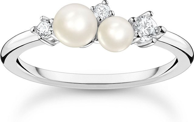 Thomas Sabo Ring, 925 Silber, Perle, Damen, Ringgröße 54 - Bild 1