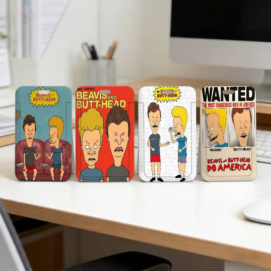 Beavis and Butt-Head Schlüsselband mit transparentem Ausweishalter und robuster Kartenhülle aus Kunststoff in Multicolour - Bild 2