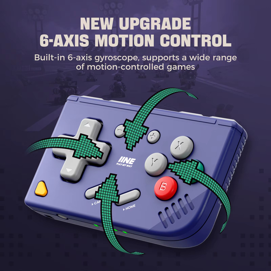 IINE Mini Retro Ananke Gen 2 Bluetooth Controller in Purple für Nintendo Switch, Android, iOS und PC/Steam - Bild 5