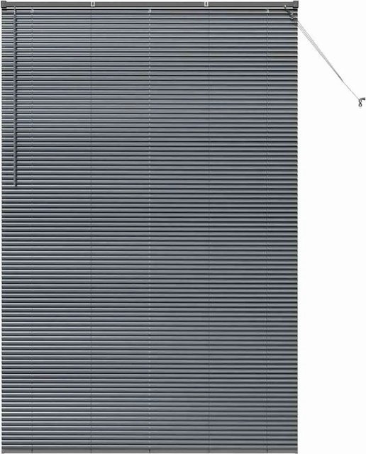 vidaXL Balkenjalousien mit Vorhängen aus Aluminium in Dunkelgrau, B: 220 cm, H: 150 cm - Bild 1