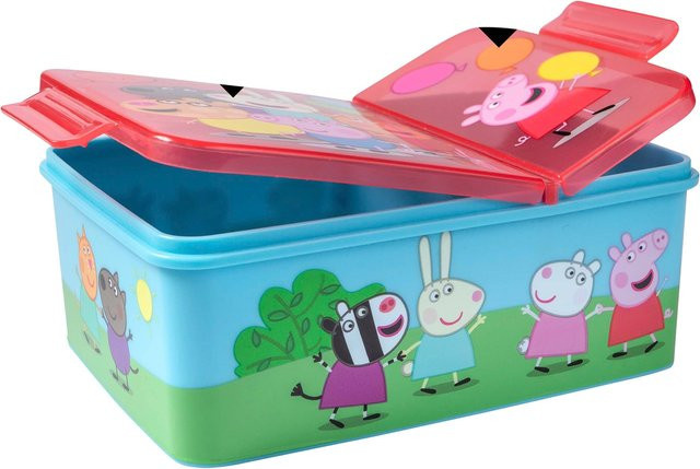 P:Os Peppa Pig Brotdose, 2 Fächer - Bild 1