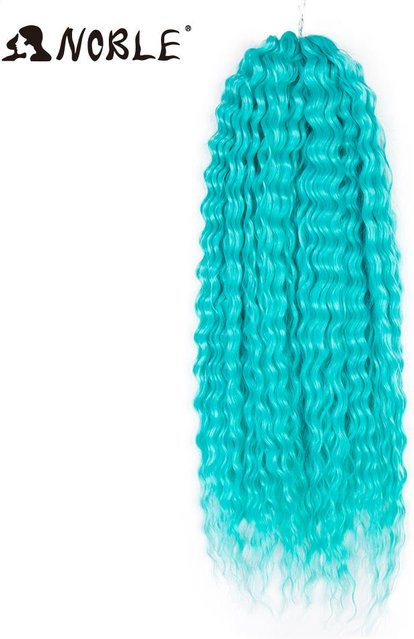 Häkelhaar Lockiges Haar Wasserwelle Ombre Blond Twist, 24 Zoll, 300g, Blue - Bild 1