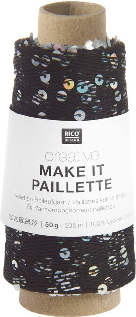 Rico Design Creative Make It Paillette in Schwarz und Silber - Bild 1