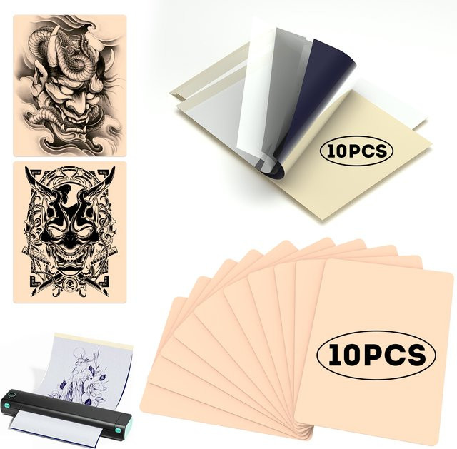 DQFART 10 Stück Professionelles Tattoo Transfer Papier für die Tattoo Praxis und Körperkünstler - Bild 1