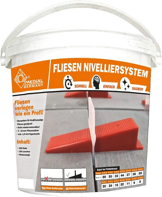 Medial Starter Set Fliesen-Nivelliersystem in Rot - Bild 1