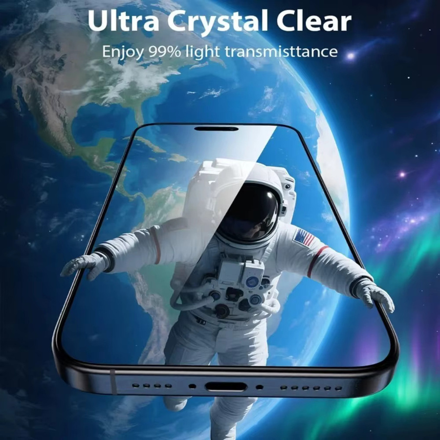 ZMZE 3er-Pack Ultra-Klares Panzerglas Displayschutzfolie mit 9H Härte für iPhone 17 16 15 14 13 12 11 Pro Max Plus und Air in Transparent - Bild 5