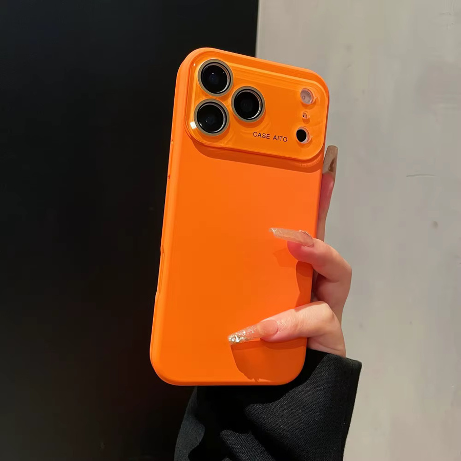 Stoßfeste Flüssigsilikon-Handyhülle mit matter Oberfläche für Apple iPhone 17 Pro Max, 15, 14, 13, 12 in Grau oder Orange - Bild 1