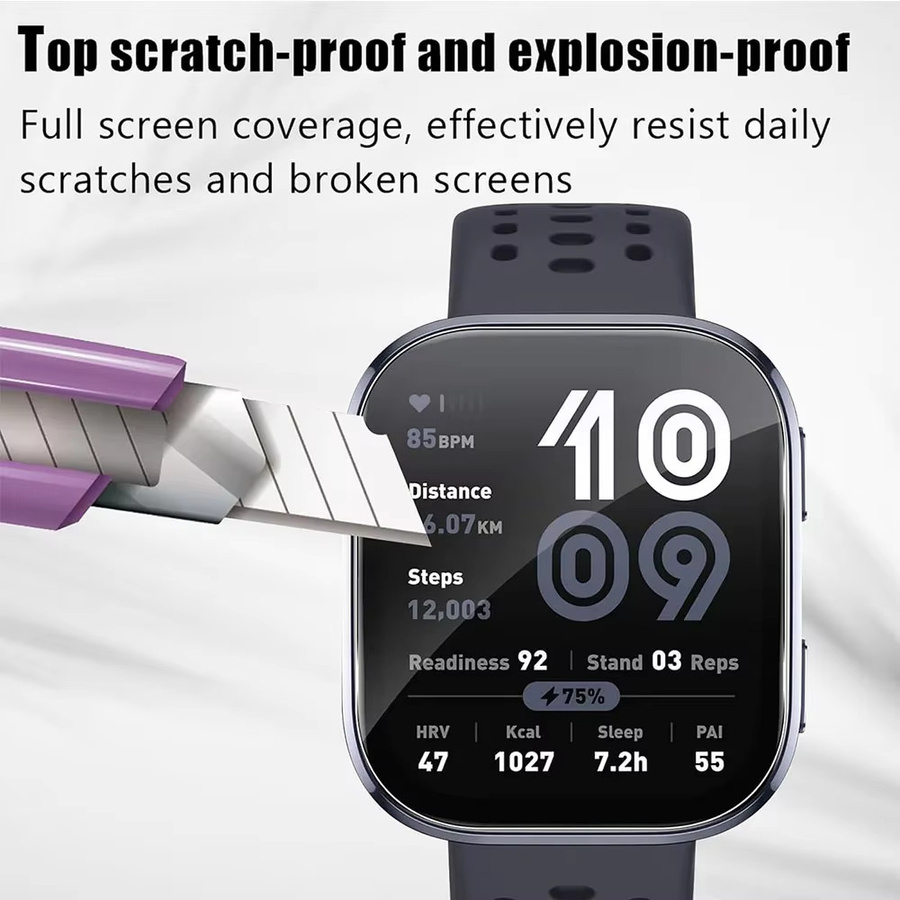 Displayschutzfolie Amazfit Bip 6 Bip 5, TPU-Hydrogel, transparent - Bild 2