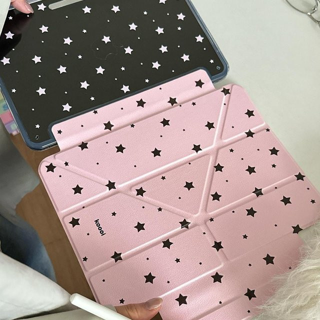 Apple iPad Hülle mit Bleistifthalter in Baby Rosa für iPad Pro, Air und Mini Modelle - Bild 1