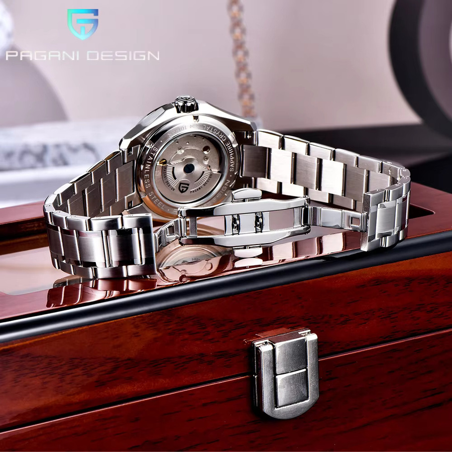 PAGANI DESIGN Armbanduhr GMT, Automatik, Edelstahl, Blau, Herren - Bild 5