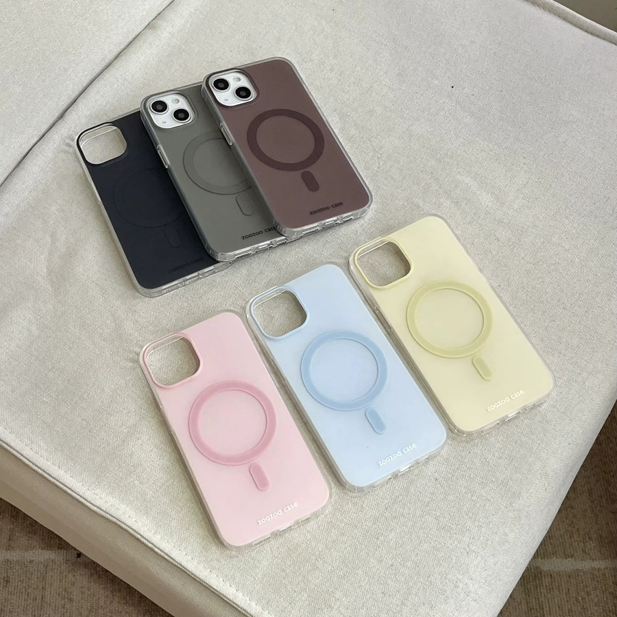 Magnetische Handyhülle mit kabelloser Ladefunktion in Macaron-Farben und matter Textur für iPhone 15 Pro Max, iPhone 16 Pro Max und iPhone 17 Pro Max, Blau und Mehrfarbig - Bild 3
