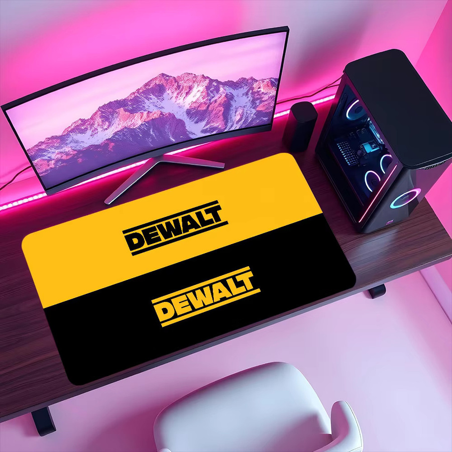 DEWALT Mauspad Lockedge in Gelb, rutschfeste Schreibunterlage für Gaming und Büro - Bild 5