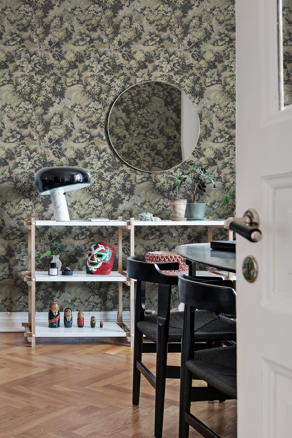 Rebel Walls Tapete Blooming Park Mural in Dark Green und Multicolour mit floralem Vintage-Design - Bild 2