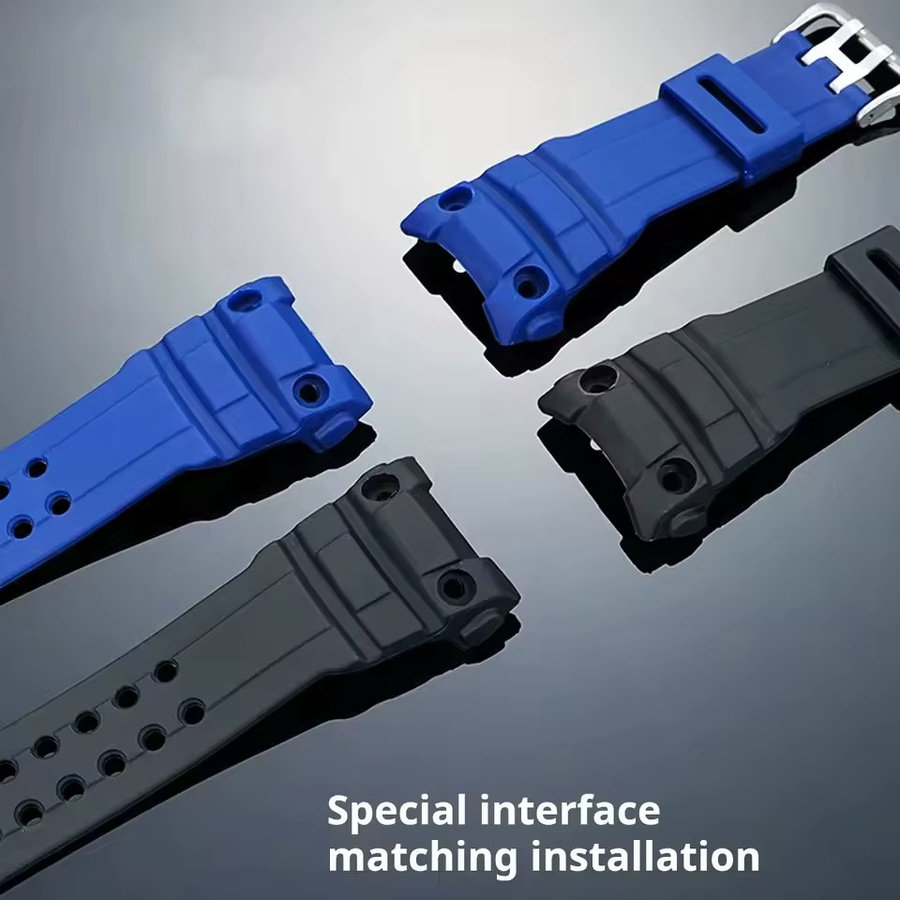 Casio Uhrenarmband, Silikon, Harz, Schwarz, Herren - Bild 4