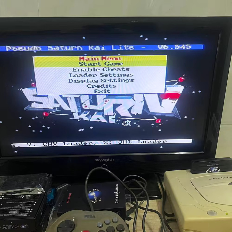 Pseudo Saturn 4in1 Retro-Konsole in Schwarz mit Display, 4M Beschleuniger, Goldfinger-Funktion, Action-Replay und 8MB Speicherkarte - Bild 6