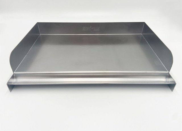 Grillfürst Edelstahl Plancha Grillplatte für Gas- und Holzkohlegrills B: 41,0 cm, T: 28,0 cm, H: 8,0 cm - Bild 1