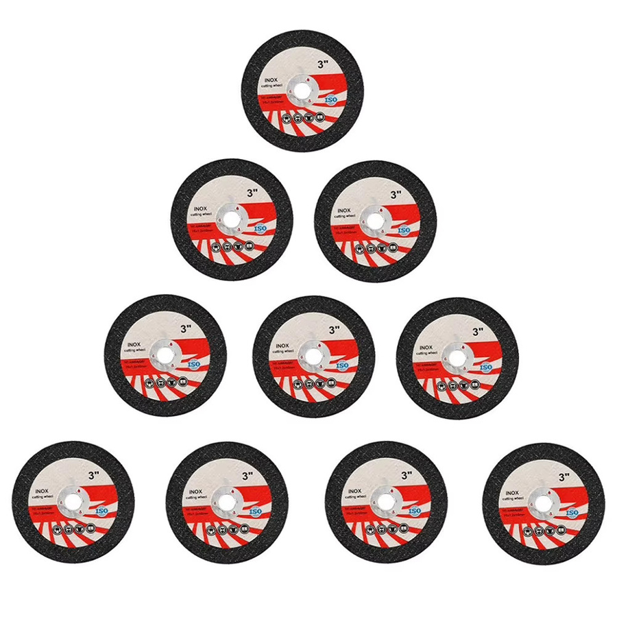 Vibratite Mini Trennscheiben Set 10 Stück, Durchmesser: 75 mm, Schwarz, zum Schneiden und Schleifen von Metall und Holz für Winkelschleifer - Bild 5