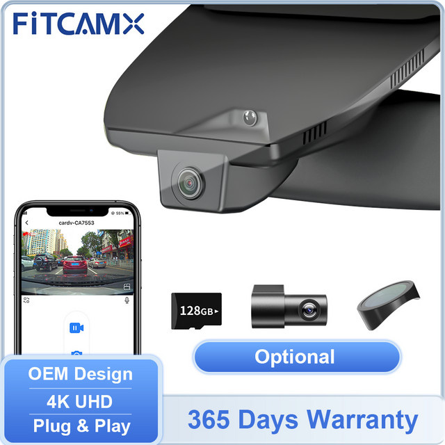 FITCAMX 4K Dashcam mit WLAN-App für Kia Niro & Niro EV (2017-2026) sowie Kia Sorento (2021-2025), Schwarz - Bild 1