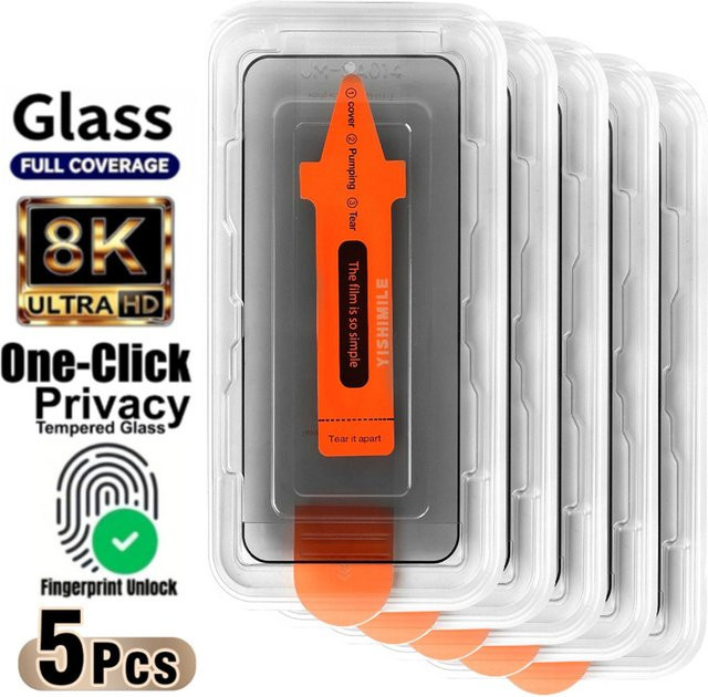 Ojeleye Anti-Spy Sichtschutz Bildschirmschutz aus gehärtetem Glas für Google Pixel 10 Pro XL 9 Pro 8 Pro 7 Pro 6A transparent - Bild 1