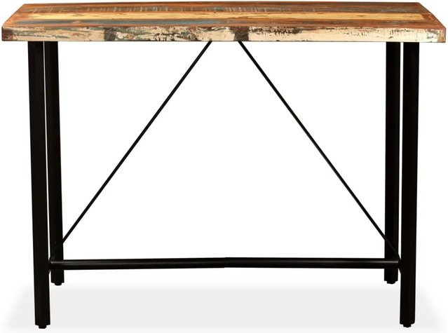 vidaXL Bartisch aus Massivholz in Braun im Industrial Design, B/T/H: 150 x 70 x 107 cm - Bild 1