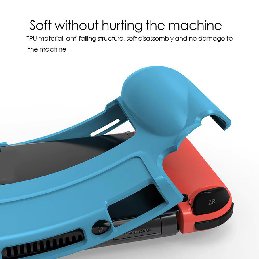 Silikon Softshell Schutzhülle für deine Nintendo Switch OLED in Schwarz und Blau - Bild 3