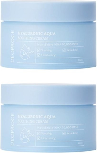 Deoproce Hyaluronic Aqua Beruhigende Creme, 100 ml, mit Hyaluronsäure und Panthenol - Bild 1