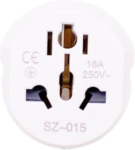 Outing etrey Universal EU Reiseadapter 16A Konverter für UK US und EU Steckdosen in Grau oder Weiß - Bild 1